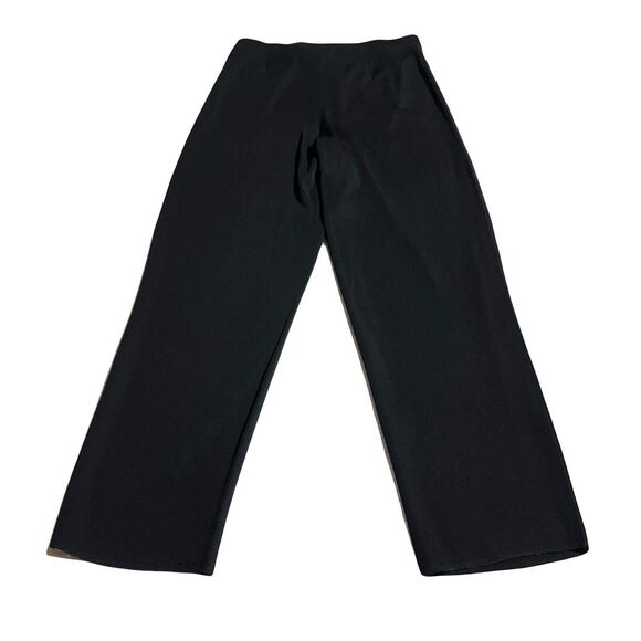 Exclusively MISOOK Size S ? M ? Petite Black Knit Pants High Waist Straight Leg - Picture 6 of 6